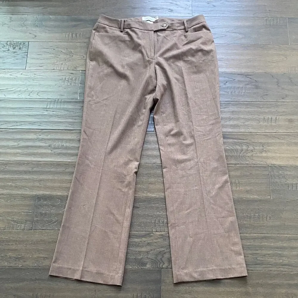 Calvin Klein Modern Fit Tan Trousers Womens Sz 10